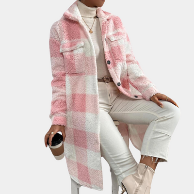 ZELIA - Manteau Moderne en Peluche pour Femmes