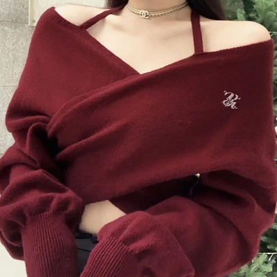 LAYLA - Pull Tendance à Épaules Dégagées pour Femmes