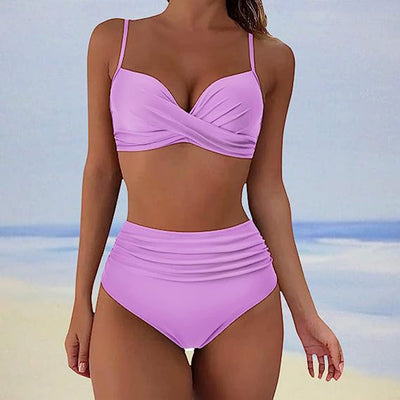 ROMY - Bikini taille haute élégant pour l'été