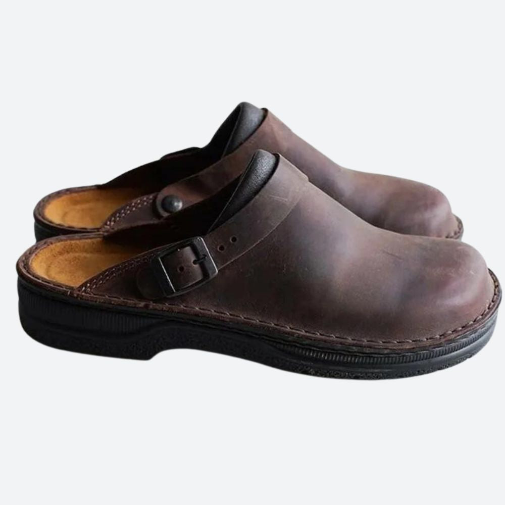 Luxueux chaussons en cuir orthopédique - Ryker pour un confort ultime