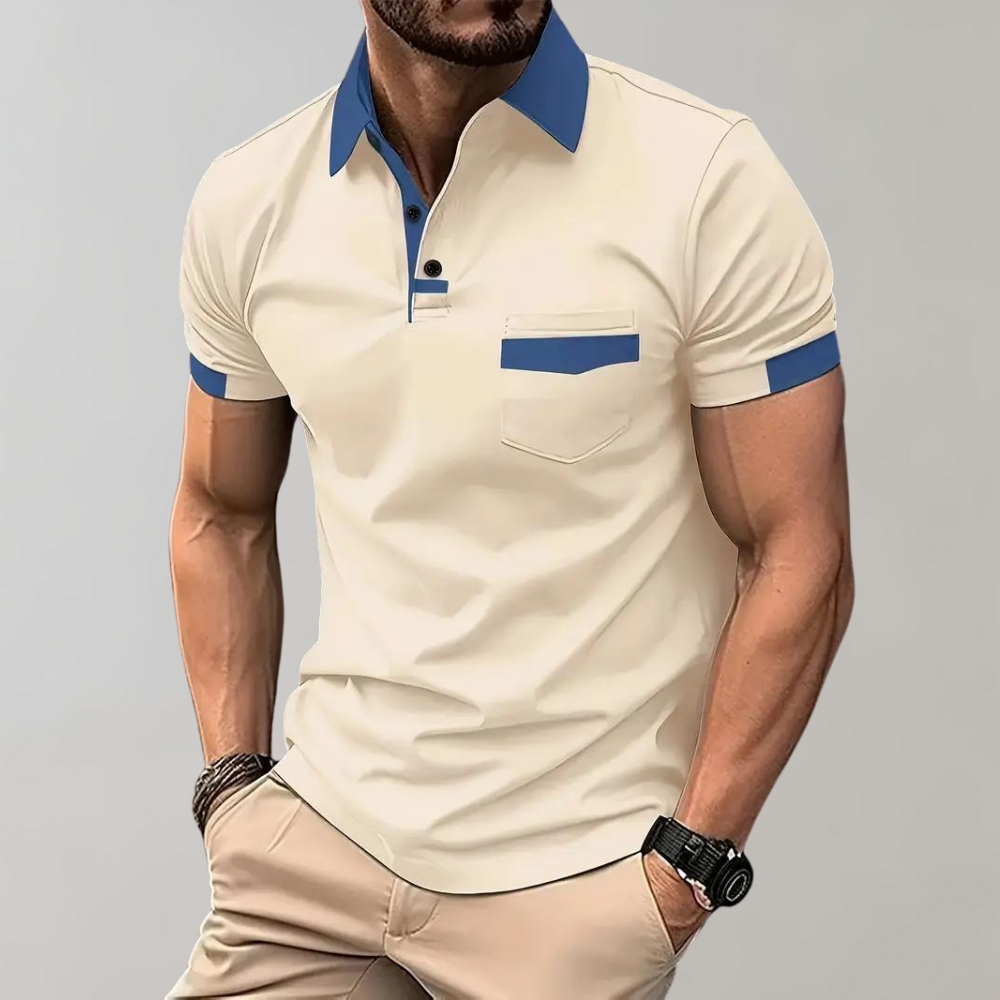 Olivier | Polo Coupe Étroite Pour Hommes | Manche Courte