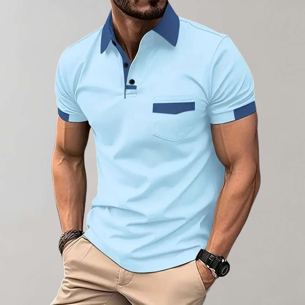 Olivier | Polo Coupe Étroite Pour Hommes | Manche Courte
