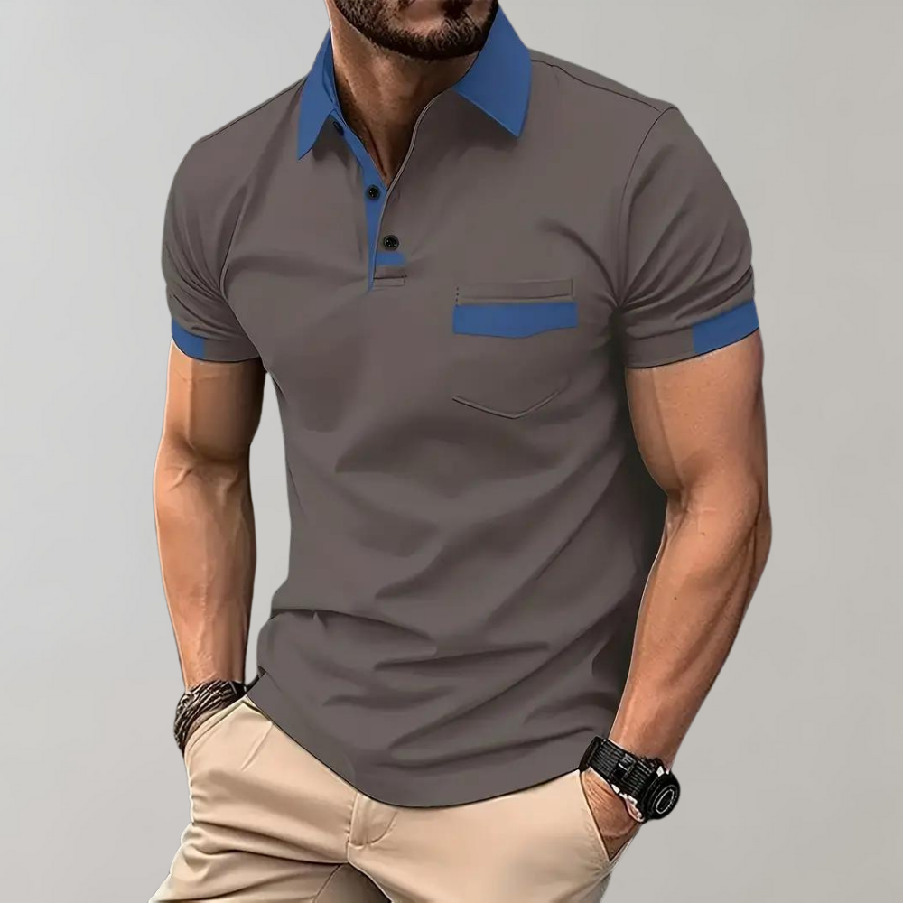 Olivier | Polo Coupe Étroite Pour Hommes | Manche Courte