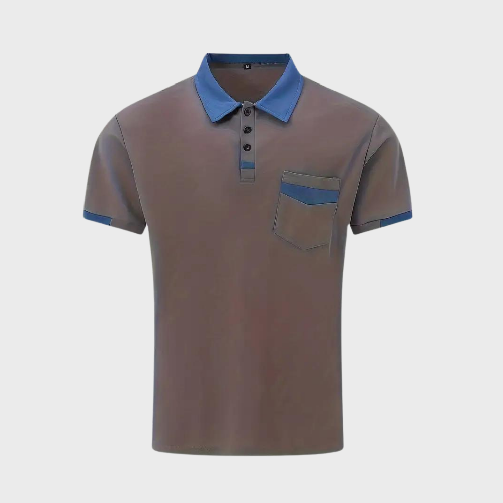Olivier | Polo Coupe Étroite Pour Hommes | Manche Courte