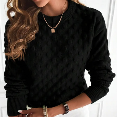 LETICIA - Pull Texturé en Tricot pour Femme