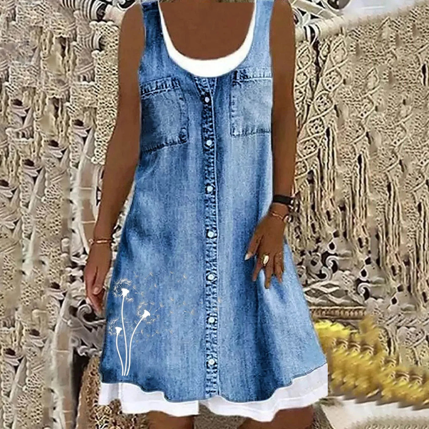 Viola - Robe en Denim Douce et Élégante