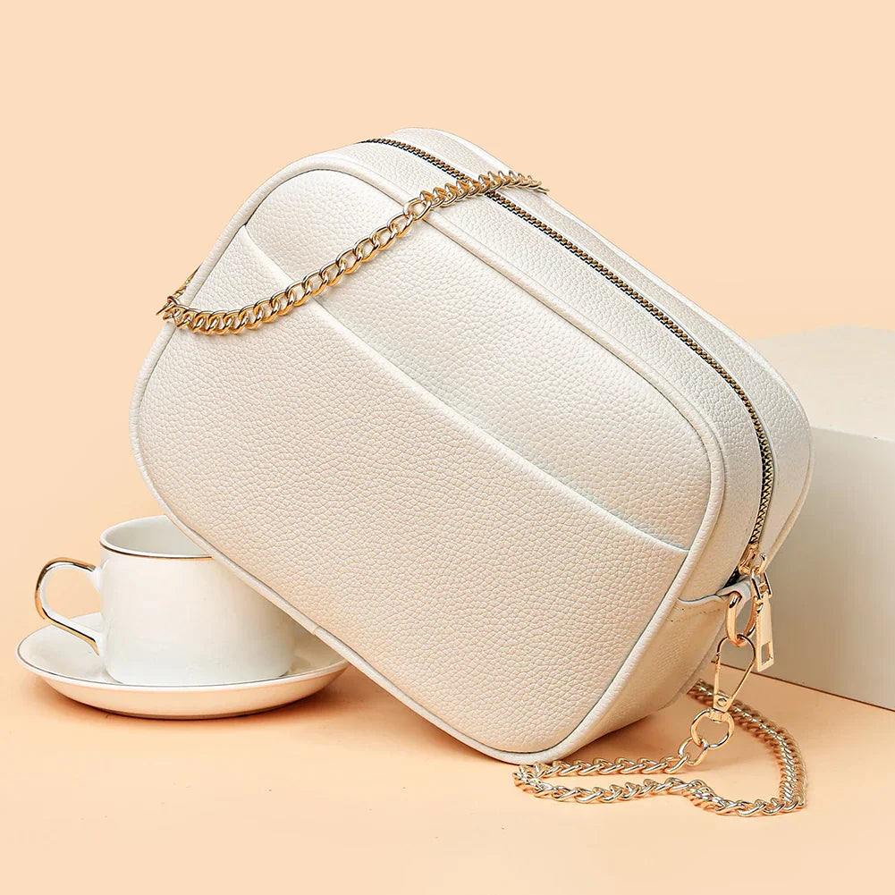 Sac à bandoulière en cuir raffiné Zara