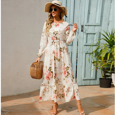 Lillith™ | Robe Bohème Longue à Imprimé Fleuri