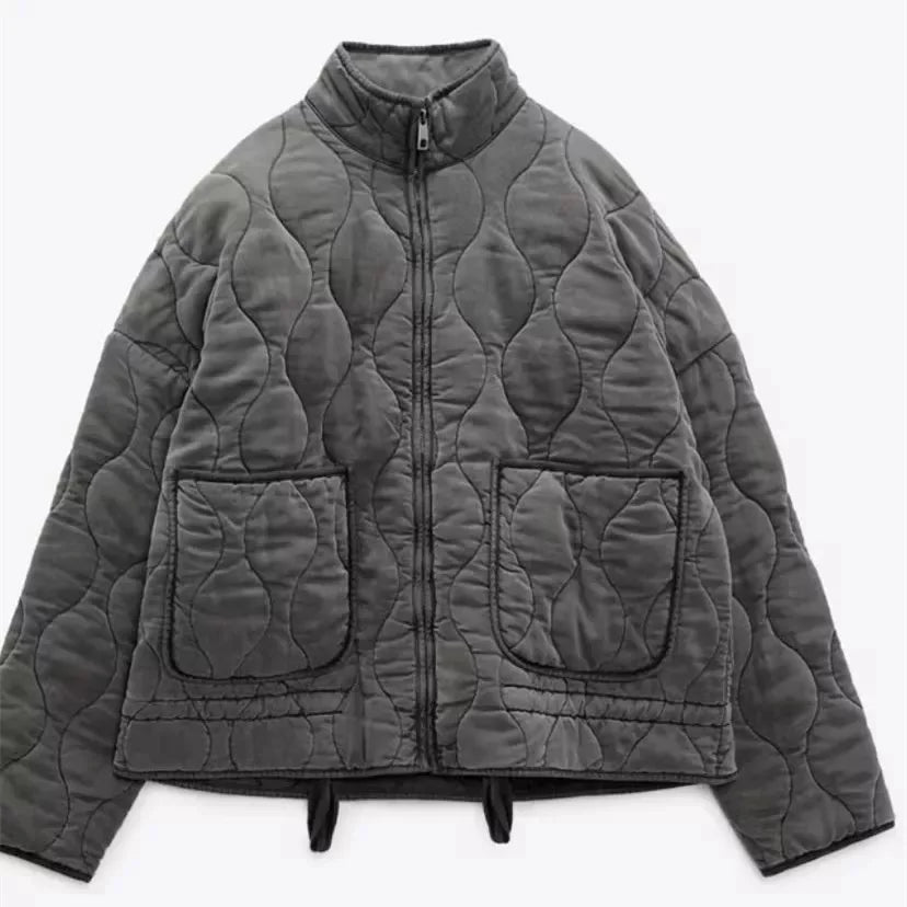 Zara™ | Veste en Coton Matelassée Vintage