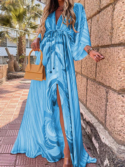 Eula - Robe de plage imprimée élégante pour un look estival chic