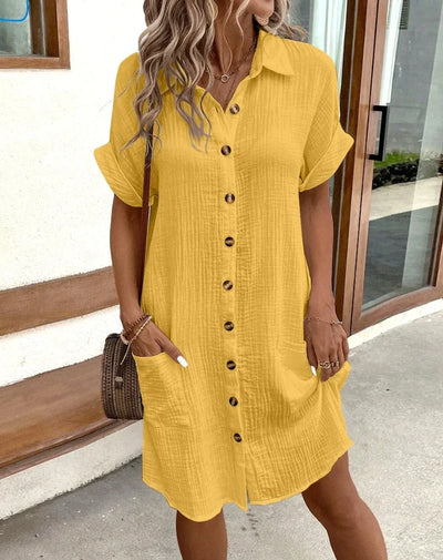 Elina™ | Robe Mini Manches Courtes