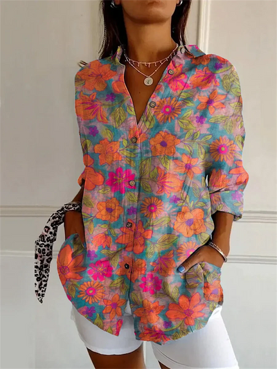 Chemise à Imprimé Floral | Coton Léger | Look Coloré