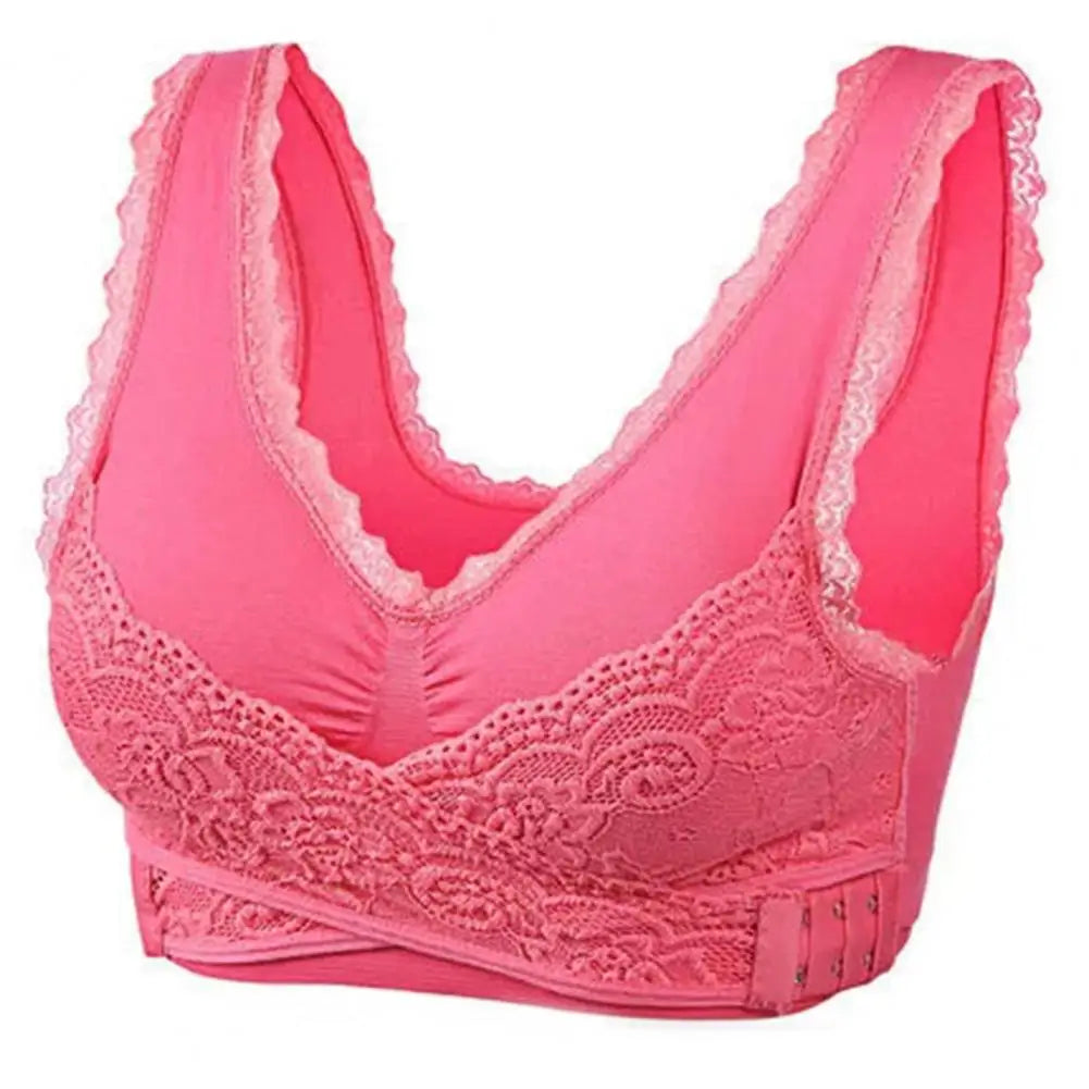 Gillian - Soutien-gorge sans fil pour femmes avec boucles croisées sur le devant
