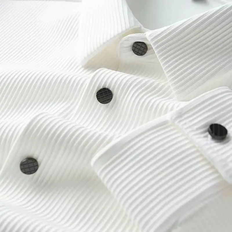 Chemise homme business – Coupe slim – Tissu extensible respirant – Col classique