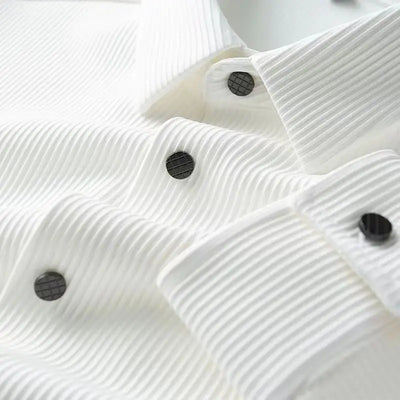 Chemise homme business – Coupe slim – Tissu extensible respirant – Col classique