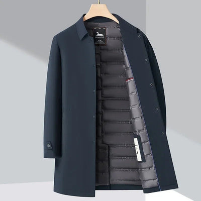 Trench-coat long pour hommes chic