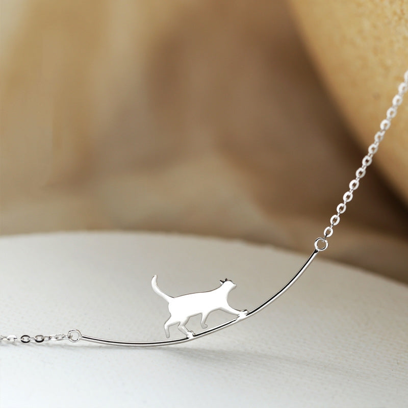 Collier Kletterkatze en Argent