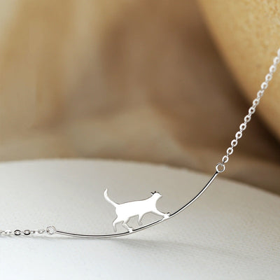 Collier Kletterkatze en Argent
