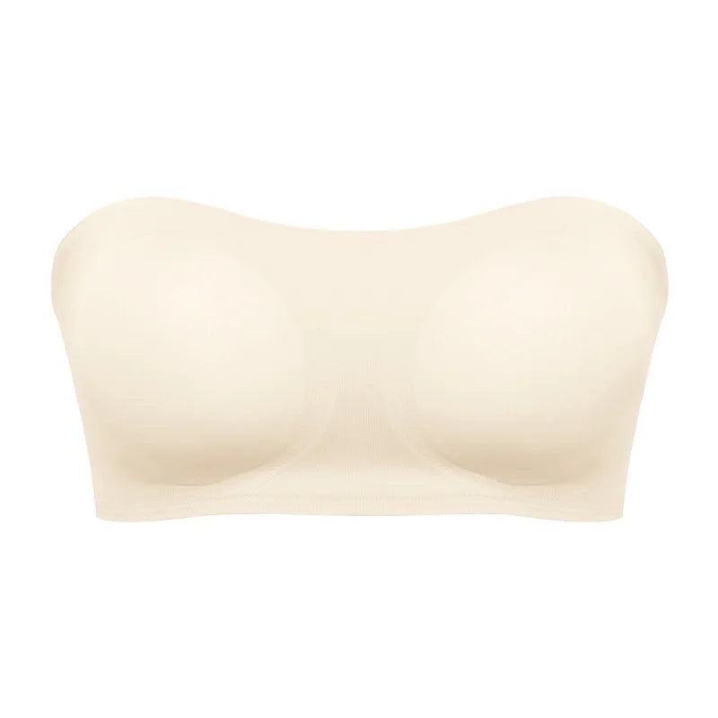 Soutien-gorge femme sans bretelles – Push-up sculptant – Maintien antidérapant – Finition invisible