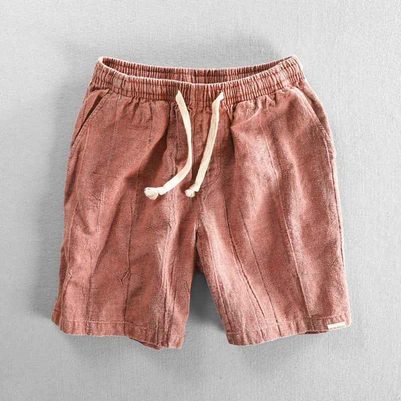 Short homme décontracté – Coupe ample – Tissu respirant – Taille élastique avec cordon