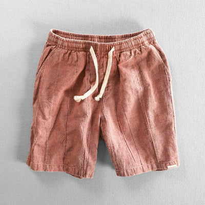 Short homme décontracté – Coupe ample – Tissu respirant – Taille élastique avec cordon
