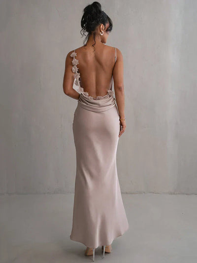 Azalée | Robe longue ample sans manches et sans dos