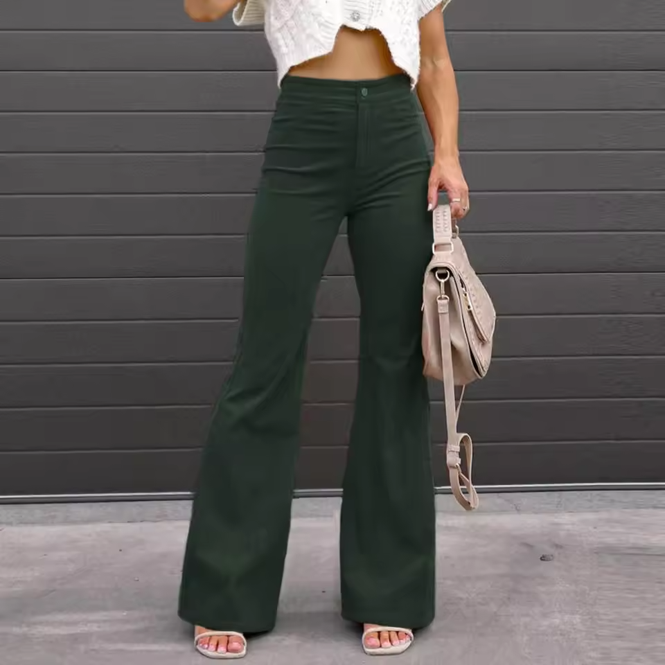 Pantalon Flare | Taille Haute | Allure Rétro