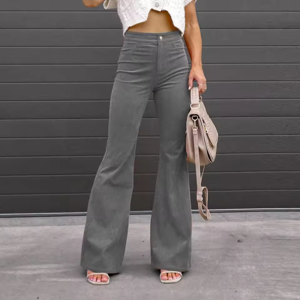 Pantalon Flare | Taille Haute | Allure Rétro
