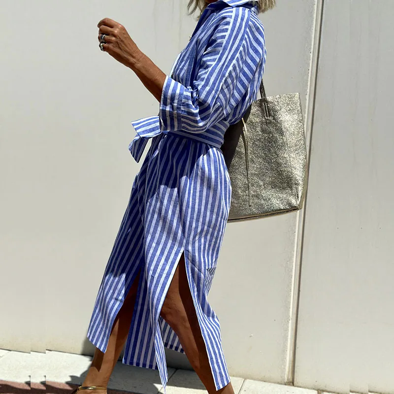 Robe Chemise en Lin | Coupe Décontractée | Élégance Intemporelle