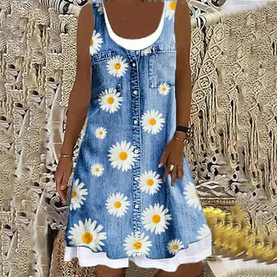 Viola - Robe en Denim Douce et Élégante