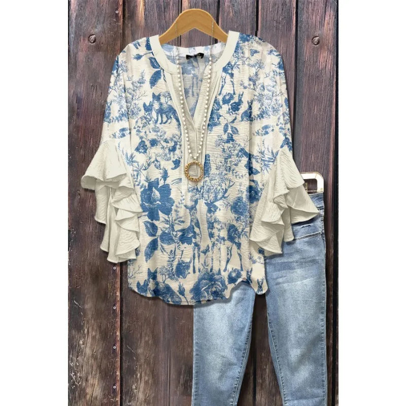Blouse d'été "Fête de jardin" – Fraîche & féminine