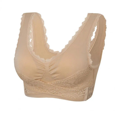 Gillian - Soutien-gorge sans fil pour femmes avec boucles croisées sur le devant