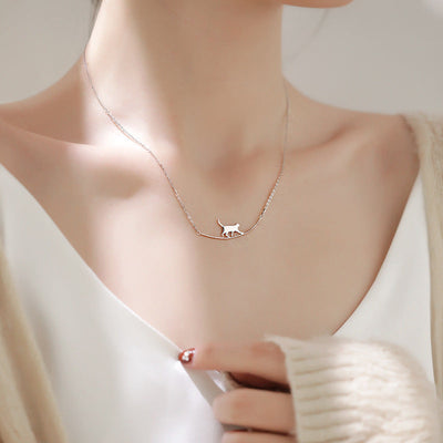 Collier Kletterkatze en Argent