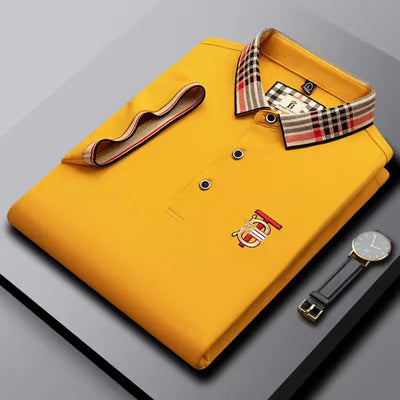 Polo en soie glacée jacquard