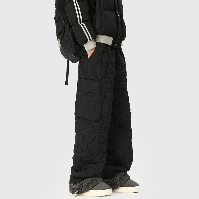 Pantalon large matelassé