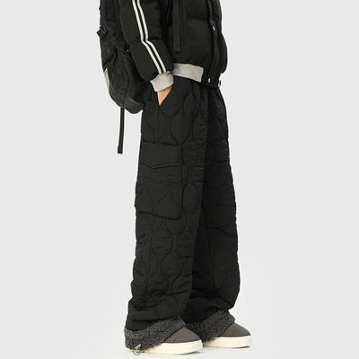 Pantalon large matelassé
