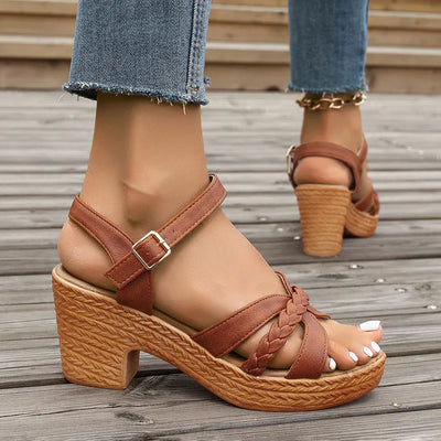 Lina™ | Sandales à talon tressé et brides ajustables