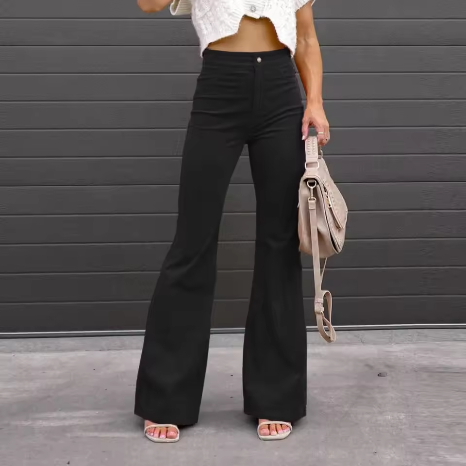 Pantalon Flare | Taille Haute | Allure Rétro