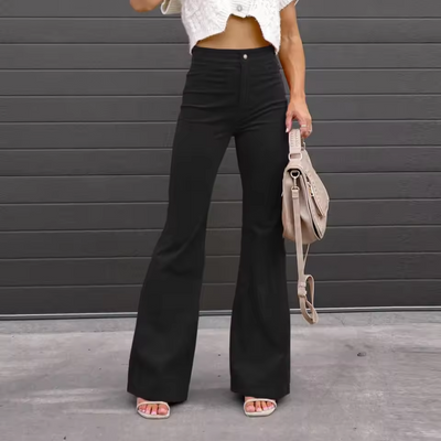 Pantalon Flare | Taille Haute | Allure Rétro