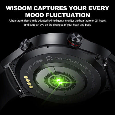 Smartwatch Santé Moniteur de fréquence cardiaque ECG Traceur de tension artérielle Fitness