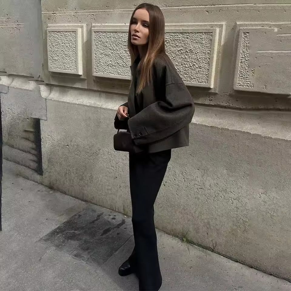 Veste en laine élégante ample