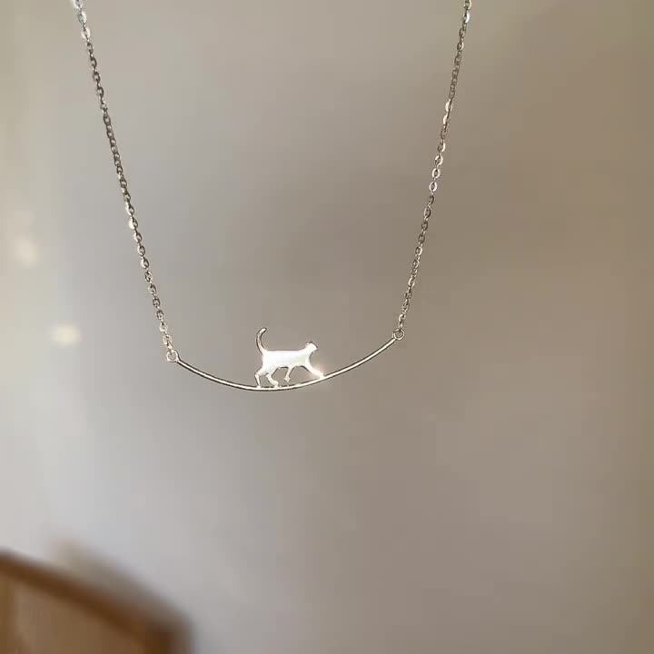 Collier Kletterkatze en Argent