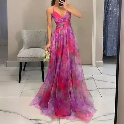 Morgane™ | Maxi-robe Incantevole avec Imprimé Floral