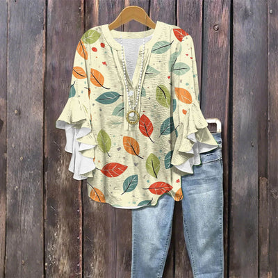 Léa™ | Blouse Élégante d'Été "Jour de Marché" - Légère et Raffinée