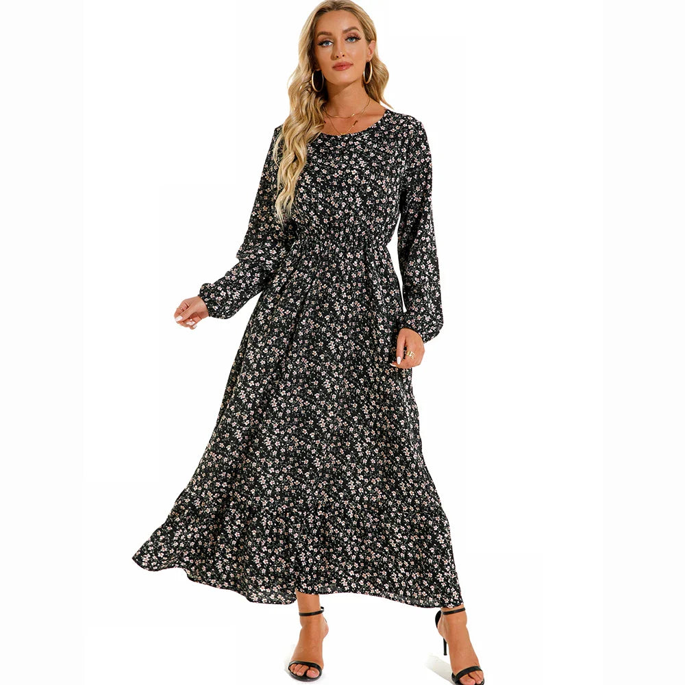 Lillith™ | Robe Bohème Longue à Imprimé Fleuri