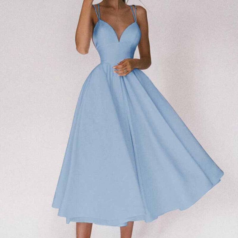 Briyala | Robe élégante avec décolleté en V et bretelles