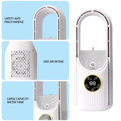 Ventilateur de table et à main sans fil - Bladeless Ventilateur USB, Portable & Silencieux