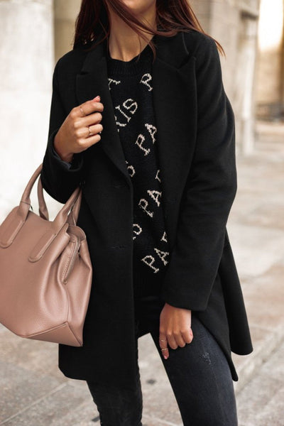 Manteau Classique | Laine Mélangée | Ligne Structurée