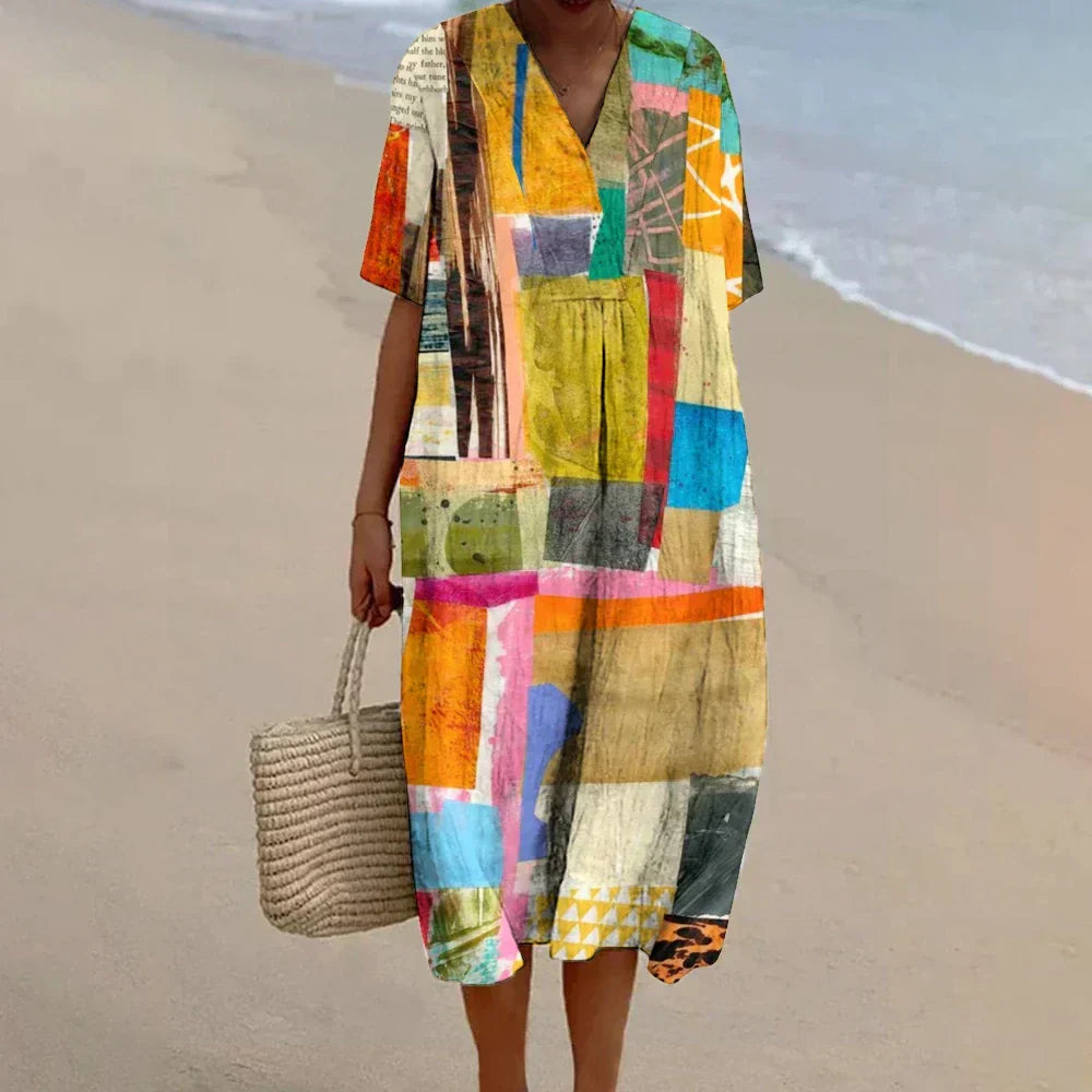 MAËLYS™ | Robe Vintage Graphique