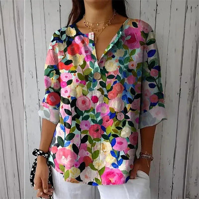 Soléane™ | Blouse Fluide aux Couleurs d’Expression